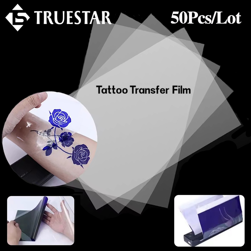 Foil Transfer Machine - 50PCS Transparent Tattoo Transfer Film Paper