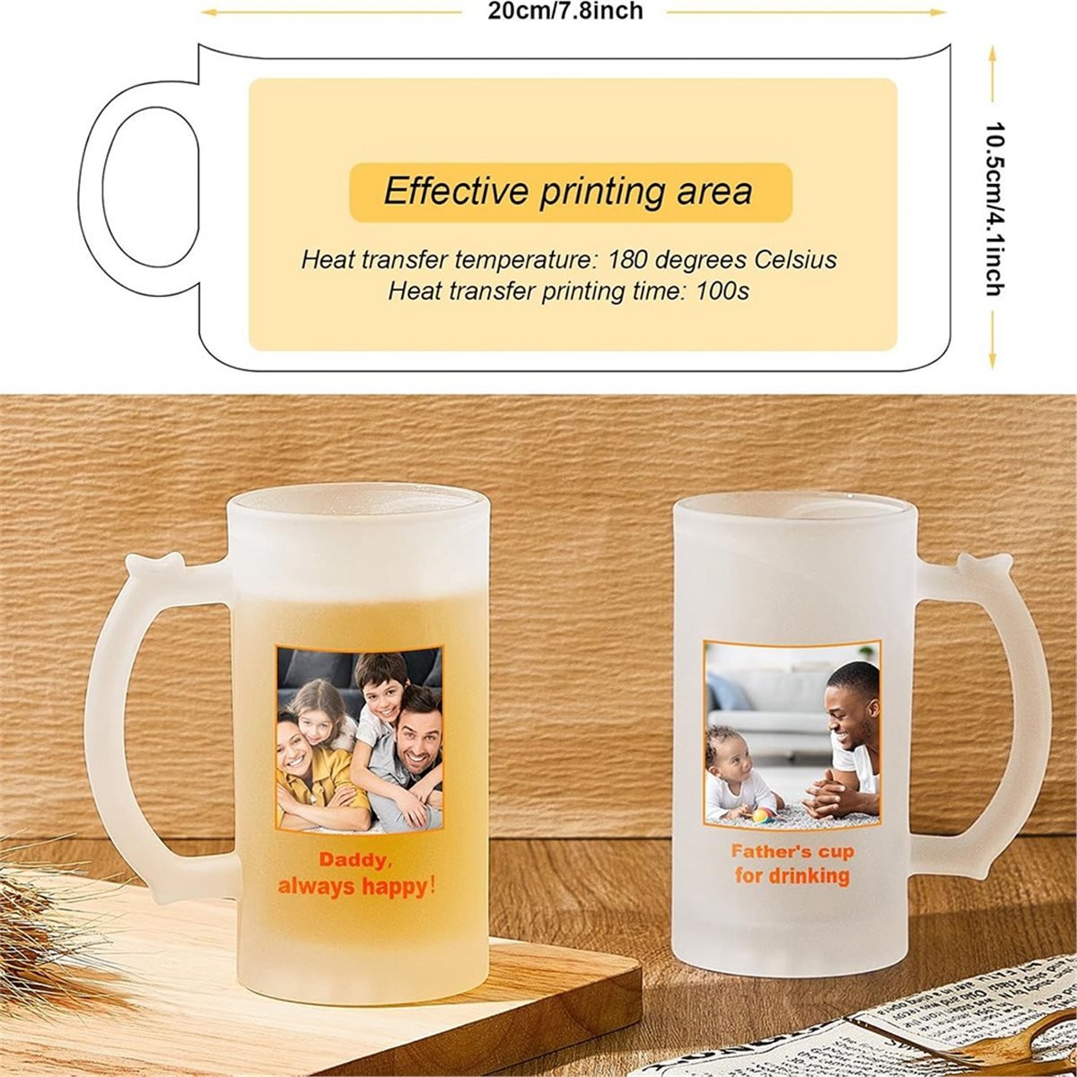 2 Pcs Sublimation Blank Beer M - Sublimation Mug Blank recension och pris