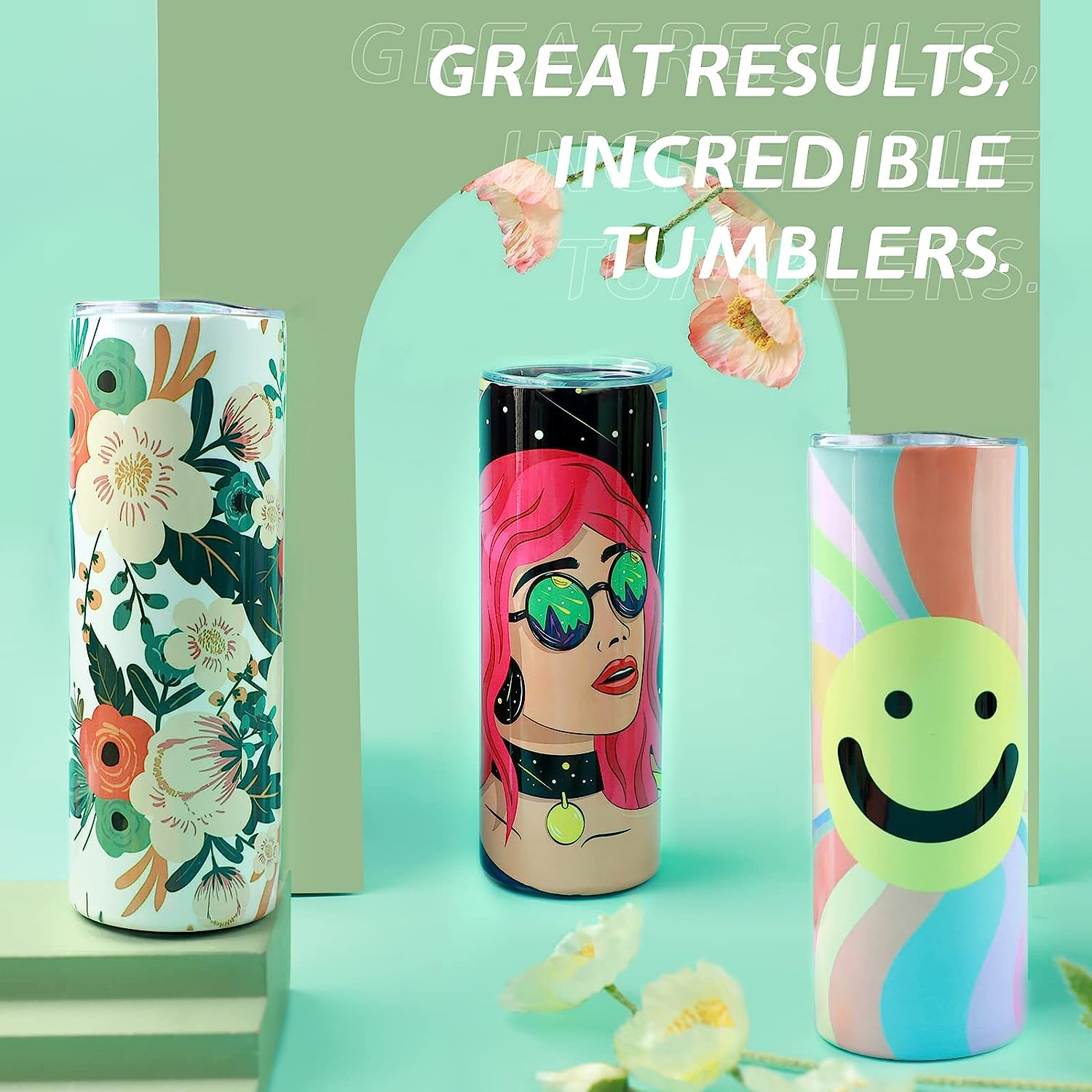 HTVRONT 8pcs Stainless 20 OZ S - Sublimation Mug Blank recension och pris