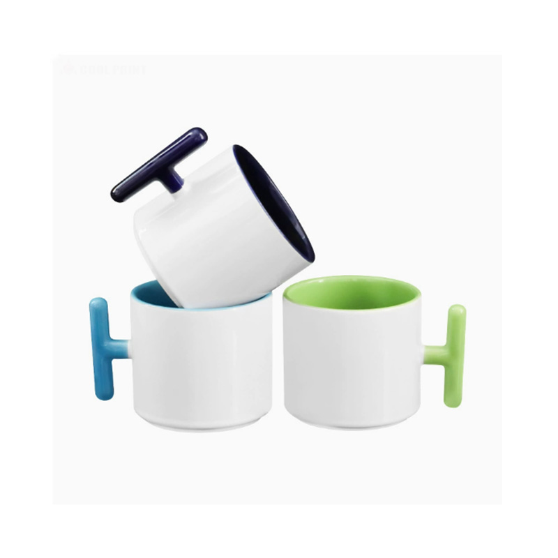 2PCS Creativity T-shaped handl - Sublimation Mug Blank recension och pris