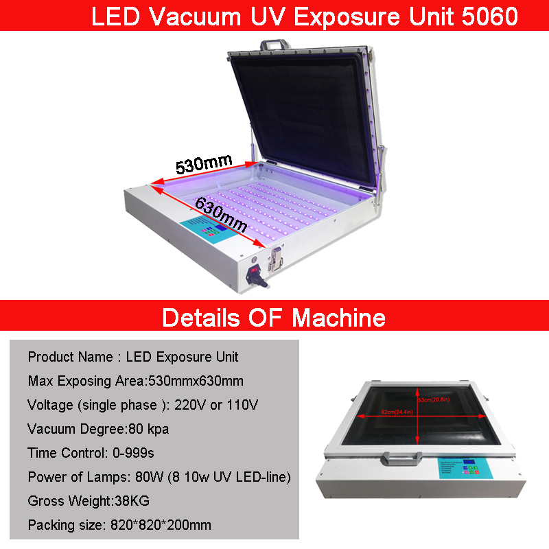 50×60cm Vacuum UV LED Screen P - Commercial Uv Printing Machine recension och pris