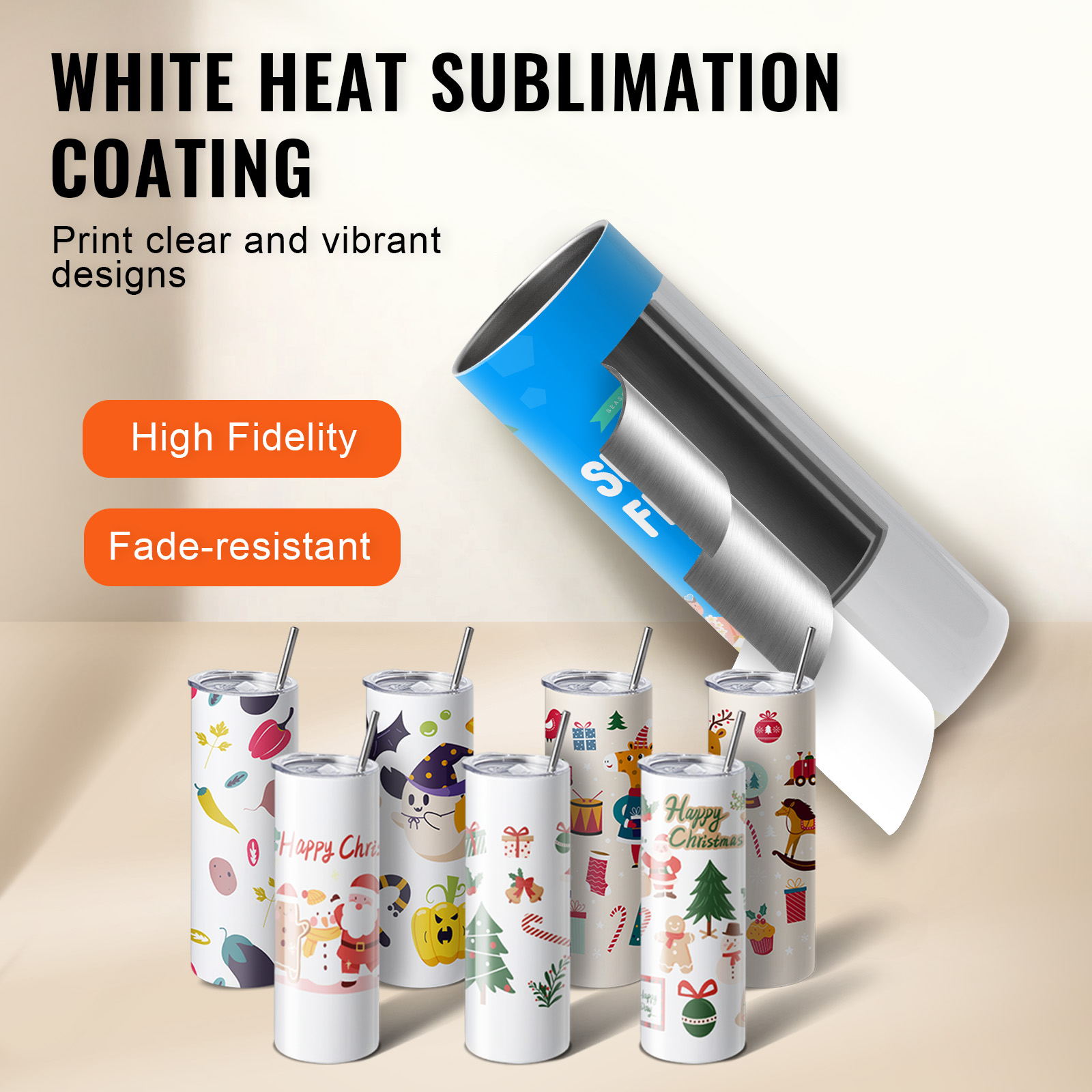 SucceBuy 8/12/14/16/24/50PC St - Sublimation Mug Blank recension och pris